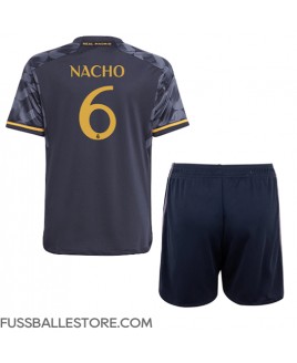 Günstige Real Madrid Nacho #6 Auswärts Trikotsatzt Kinder 2023-24 Kurzarm (+ Kurze Hosen)